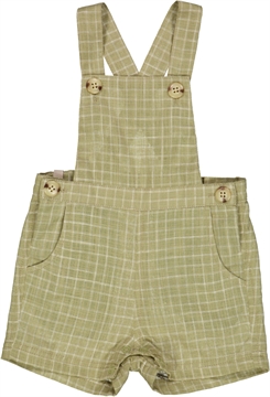 Wheat Shortie Erik overalls - Green check